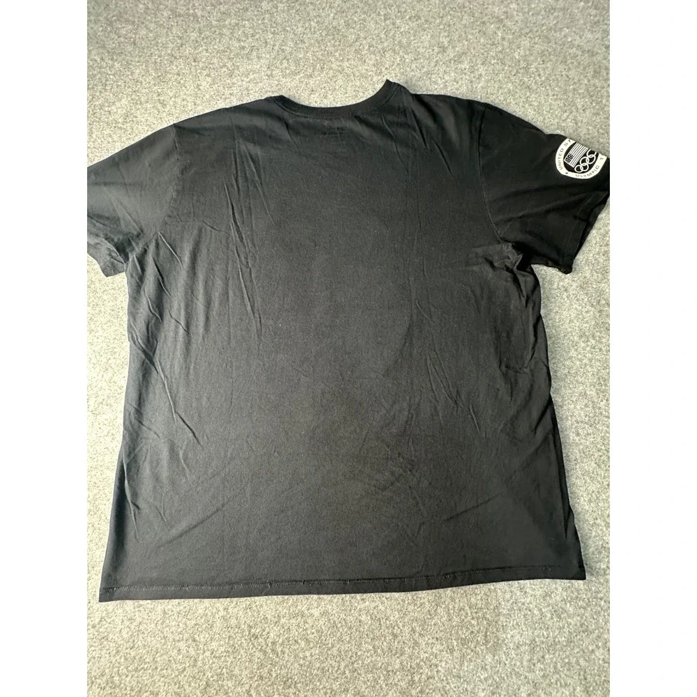 Nike Mens XXL Just Do It USA Olympic Team Graphic T-Shirt Black Athletic Cut